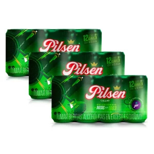 Pack x3 Twelvepack Cerveza Pilsen Callao Lata 355ml